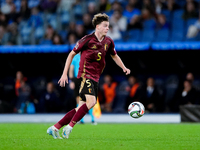 Maxim De Cuyper of Belgium during the UEFA Nations League 2024/25 League A Group A2 match between Italy and Belgium at Stadio Olimpico on Oc...