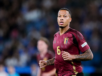 Aster Vrankx of Belgium looks on during the UEFA Nations League 2024/25 League A Group A2 match between Italy and Belgium at Stadio Olimpico...