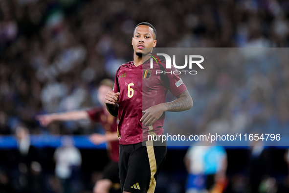 Aster Vrankx of Belgium looks on during the UEFA Nations League 2024/25 League A Group A2 match between Italy and Belgium at Stadio Olimpico...