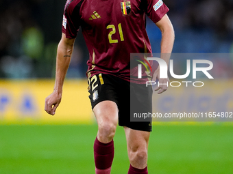 Timothy Castagne of Belgium during the UEFA Nations League 2024/25 League A Group A2 match between Italy and Belgium at Stadio Olimpico on O...