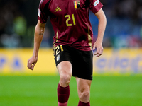 Timothy Castagne of Belgium during the UEFA Nations League 2024/25 League A Group A2 match between Italy and Belgium at Stadio Olimpico on O...