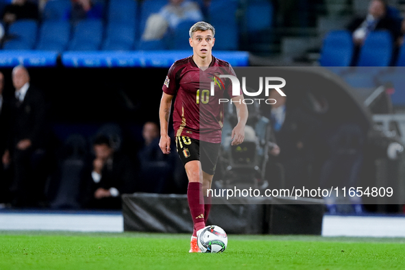 Leonardo Trossard of Belgium during the UEFA Nations League 2024/25 League A Group A2 match between Italy and Belgium at Stadio Olimpico on...