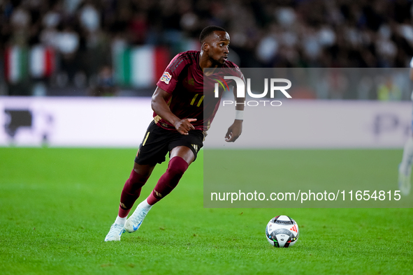 Leonardo Trossard of Belgium during the UEFA Nations League 2024/25 League A Group A2 match between Italy and Belgium at Stadio Olimpico on...