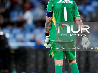 Gianluigi Donnarumma of Italy looks on during the UEFA Nations League 2024/25 League A Group A2 match between Italy and Belgium at Stadio Ol...