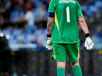 Gianluigi Donnarumma of Italy looks on during the UEFA Nations League 2024/25 League A Group A2 match between Italy and Belgium at Stadio Ol...