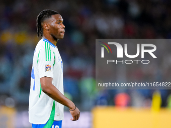 Destiny Udogie of Italy looks on during the UEFA Nations League 2024/25 League A Group A2 match between Italy and Belgium at Stadio Olimpico...