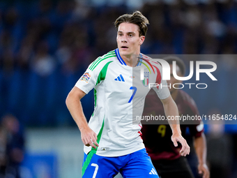 Nicolo' Fagioli of Italy looks on during the UEFA Nations League 2024/25 League A Group A2 match between Italy and Belgium at Stadio Olimpic...