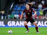 Wout Faes of Belgium during the UEFA Nations League 2024/25 League A Group A2 match between Italy and Belgium at Stadio Olimpico on October...