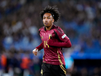 Malick Fofana of Belgium looks on during the UEFA Nations League 2024/25 League A Group A2 match between Italy and Belgium at Stadio Olimpic...