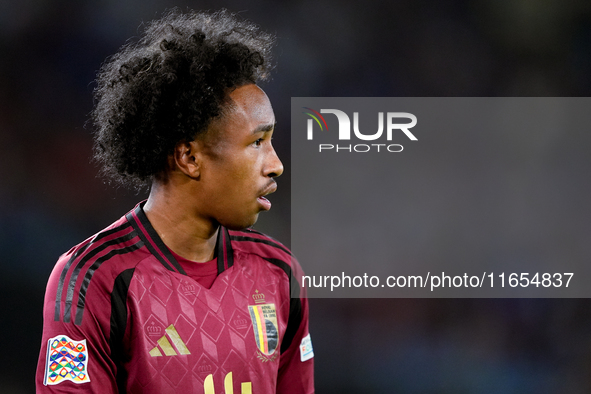 Malick Fofana of Belgium looks on during the UEFA Nations League 2024/25 League A Group A2 match between Italy and Belgium at Stadio Olimpic...