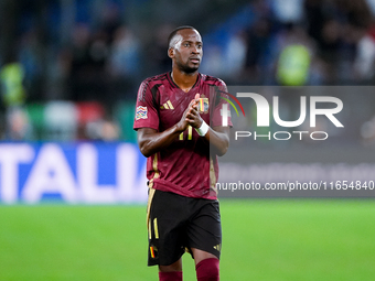 Dodi Lukebakio of Belgium applauds his supporters at the end of the UEFA Nations League 2024/25 League A Group A2 match between Italy and Be...