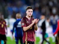 Maxim De Cuyper of Belgium applauds his supporters at the end of the UEFA Nations League 2024/25 League A Group A2 match between Italy and B...