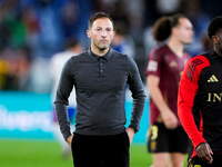 Domenico Tedesco head coach of Belgium looks on during the UEFA Nations League 2024/25 League A Group A2 match between Italy and Belgium at...