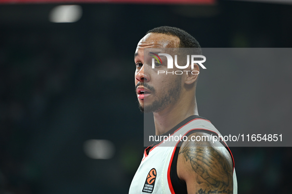 Shabazz Napier of FC Bayern Munich plays during the Euroleague, Round 2 match between Panathinaikos AKTOR Athens and FC Bayern Munich at OAK...