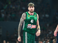 Juancho Hernangomez of Panathinaikos AKTOR Athens plays during the Euroleague, Round 2 match between Panathinaikos AKTOR Athens and FC Bayer...