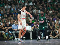 Vladimir Lucic of FC Bayern Munich plays during the Euroleague, Round 2 match between Panathinaikos AKTOR Athens and FC Bayern Munich at OAK...