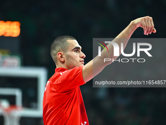 Yam Madar of FC Bayern Munich plays during the Euroleague, Round 2 match between Panathinaikos AKTOR Athens and FC Bayern Munich at OAKA Alt...