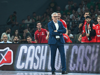 Head Coach Gordon Herbert of FC Bayern Munich is present during the Euroleague, Round 2 match between Panathinaikos AKTOR Athens and FC Baye...