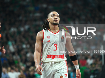 Carsen Edwards of FC Bayern Munich plays during the Euroleague, Round 2 match between Panathinaikos AKTOR Athens and FC Bayern Munich at OAK...