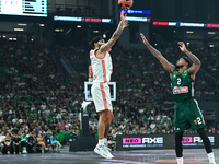 Devin Booker of FC Bayern Munich plays during the Euroleague, Round 2 match between Panathinaikos AKTOR Athens and FC Bayern Munich at OAKA...