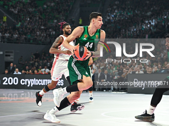 Konstantinos Mitoglou of Panathinaikos AKTOR Athens plays during the Euroleague, Round 2 match between Panathinaikos AKTOR Athens and FC Bay...