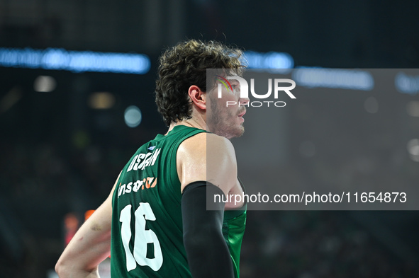 Cedi Osman of Panathinaikos AKTOR Athens plays during the Euroleague, Round 2 match between Panathinaikos AKTOR Athens and FC Bayern Munich...