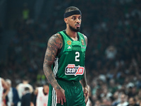 Lorenzo Brown of Panathinaikos AKTOR Athens plays during the Euroleague, Round 2 match between Panathinaikos AKTOR Athens and FC Bayern Muni...