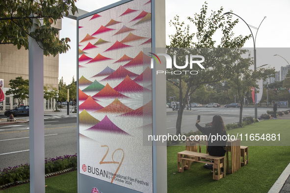 A general view near Cinema Center in Busan, South Korea, on October 10, 2024. The Busan International Film Festival is held from October 2 t...