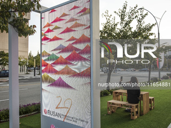 A general view near Cinema Center in Busan, South Korea, on October 10, 2024. The Busan International Film Festival is held from October 2 t...