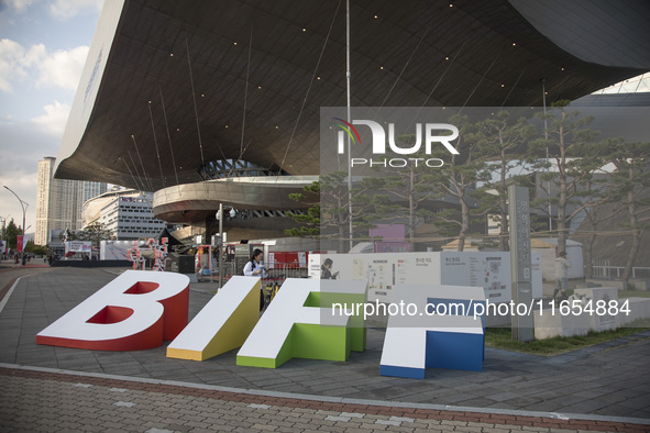 A general view near Cinema Center in Busan, South Korea, on October 10, 2024. The Busan International Film Festival is held from October 2 t...