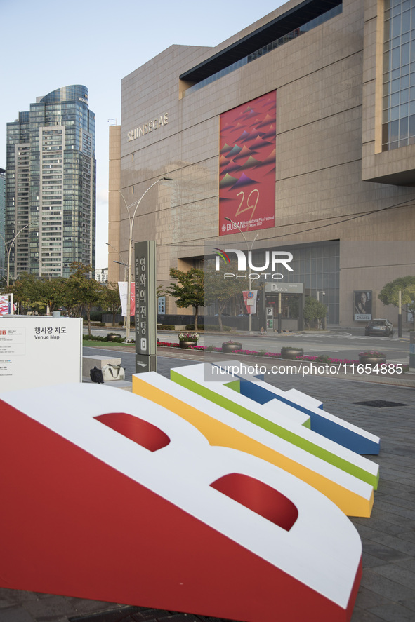 A general view near Cinema Center in Busan, South Korea, on October 10, 2024. The Busan International Film Festival is held from October 2 t...