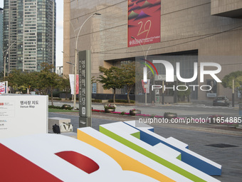 A general view near Cinema Center in Busan, South Korea, on October 10, 2024. The Busan International Film Festival is held from October 2 t...