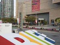 A general view near Cinema Center in Busan, South Korea, on October 10, 2024. The Busan International Film Festival is held from October 2 t...