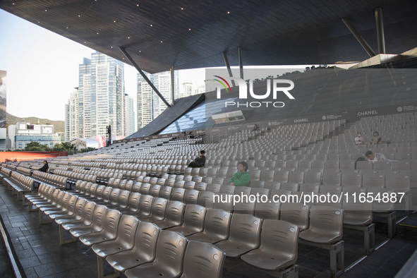 A general view near Cinema Center in Busan, South Korea, on October 10, 2024. The Busan International Film Festival is held from October 2 t...