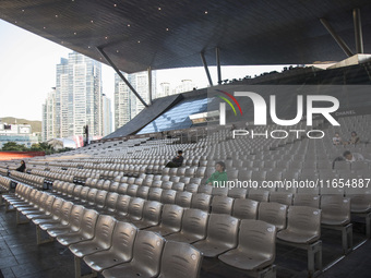 A general view near Cinema Center in Busan, South Korea, on October 10, 2024. The Busan International Film Festival is held from October 2 t...