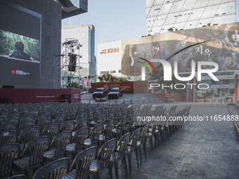 A general view near Cinema Center in Busan, South Korea, on October 10, 2024. The Busan International Film Festival is held from October 2 t...