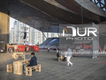 A general view near Cinema Center in Busan, South Korea, on October 10, 2024. The Busan International Film Festival is held from October 2 t...