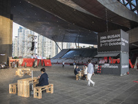 A general view near Cinema Center in Busan, South Korea, on October 10, 2024. The Busan International Film Festival is held from October 2 t...