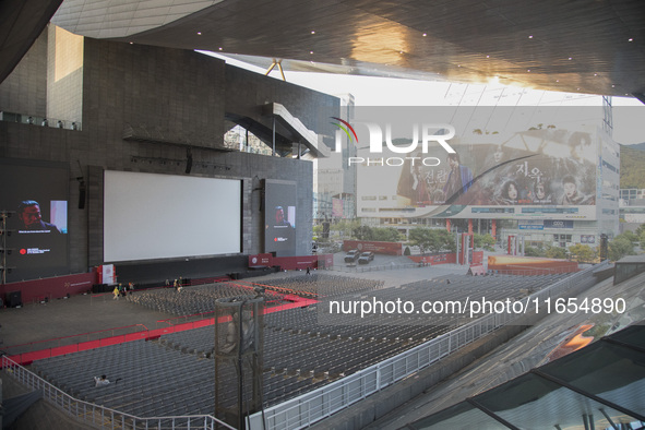 A general view near Cinema Center in Busan, South Korea, on October 10, 2024. The Busan International Film Festival is held from October 2 t...