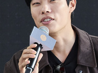 Actor Ryu Jun Yeol and Director Leos Carax attend their Open Talk stage at Cinema Center in Busan, South Korea, on October 9, 2024. (