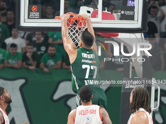 Omer Yurtseven of Panathinaikos BC is in action during the Euroleague basketball match between Panathinaikos AKTOR Athens and FC Bayern Muni...