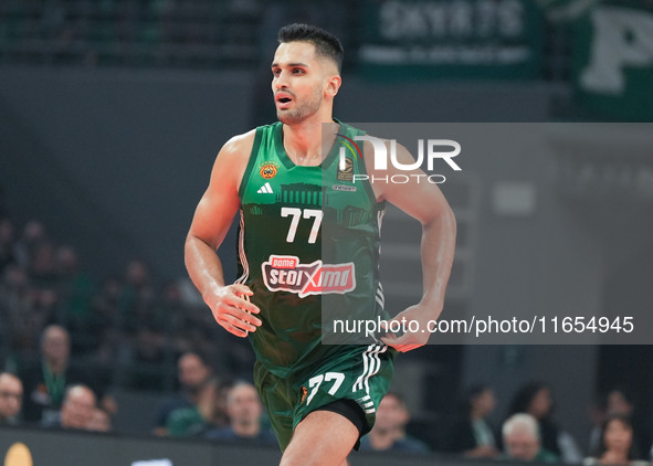 Omer Yurtseven of Panathinaikos BC is in action during the Euroleague basketball match between Panathinaikos AKTOR Athens and FC Bayern Muni...