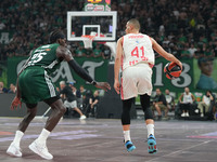 Radar of Bayern Munich plays during the Euroleague basketball match between Panathinaikos AKTOR Athens and FC Bayern Munich at OAKA Olympic...