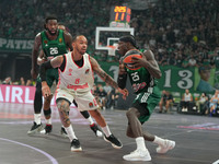 Kedrik Nunn of Panathinaikos is in action during the Euroleague basketball match between Panathinaikos AKTOR Athens and FC Bayern Munich at...