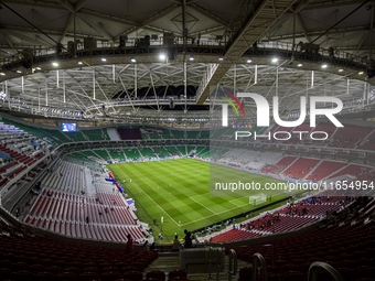 A general view of Al Thumama Stadium before the FIFA World Cup 2026 AFC Asian Qualifiers 3rd round group A match between Qatar and Kyrgyzsta...