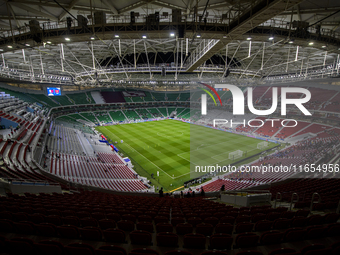 A general view of Al Thumama Stadium before the FIFA World Cup 2026 AFC Asian Qualifiers 3rd round group A match between Qatar and Kyrgyzsta...