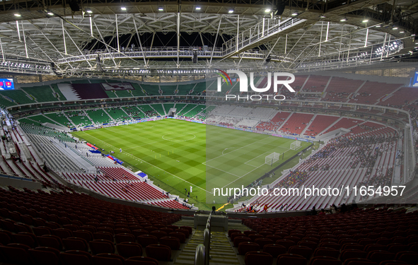 A general view of Al Thumama Stadium before the FIFA World Cup 2026 AFC Asian Qualifiers 3rd round group A match between Qatar and Kyrgyzsta...