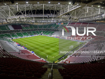 A general view of Al Thumama Stadium before the FIFA World Cup 2026 AFC Asian Qualifiers 3rd round group A match between Qatar and Kyrgyzsta...