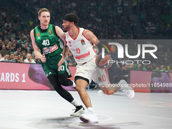 Nick Weiler-Babb of Bayern Munich plays during the Euroleague basketball match between Panathinaikos AKTOR Athens and FC Bayern Munich at OA...