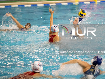 Lena Milicevic (8) is seen in action during the match Olympiacos vs. National Piraeus during the Final Water Polo Super Cup at Papastrateio...